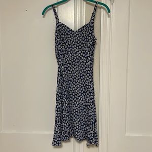 Old Navy, fit and flare, size S, mini, dark blue and floral
